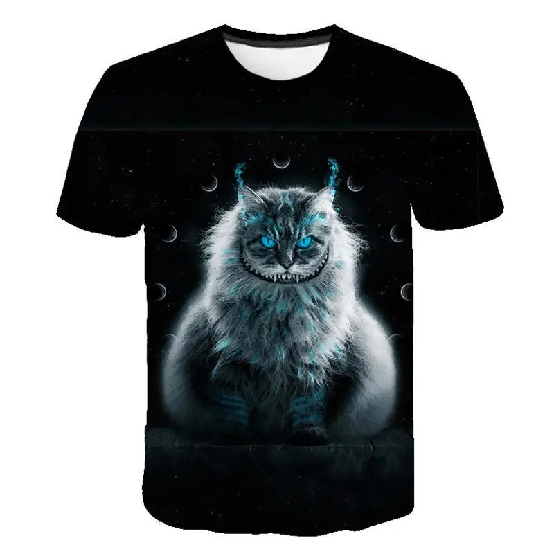New Casual Street Style Men's And Women's Tops 3d Cat Digital Printing T-shirt Fashion Sports Breathable Light Clothing - Image 3